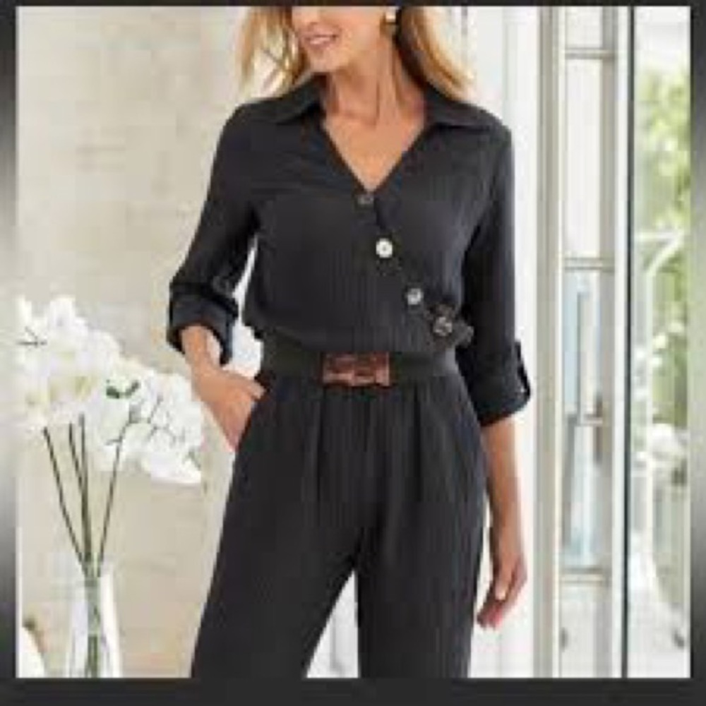 Soft Surroundings Black Romper sz Large